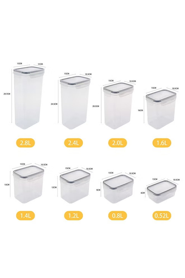 24-Pack Airtight Kitchen Storage Containers, Stackable with Labels - 3