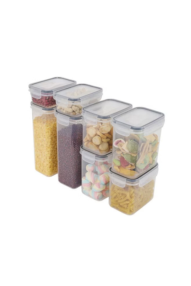 24-Pack Airtight Kitchen Storage Containers, Stackable with Labels - 4