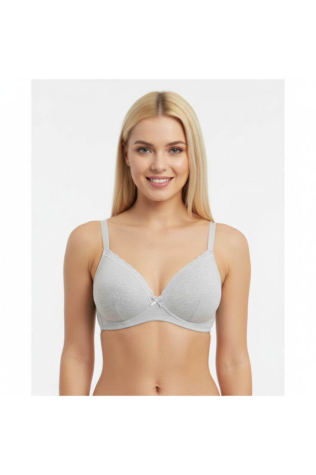 Women's Wire Free Cotton White Color Soft Bra Bb2102