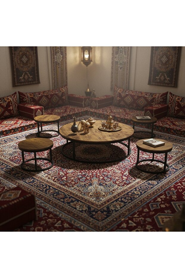 Elegant round tea table set - 1