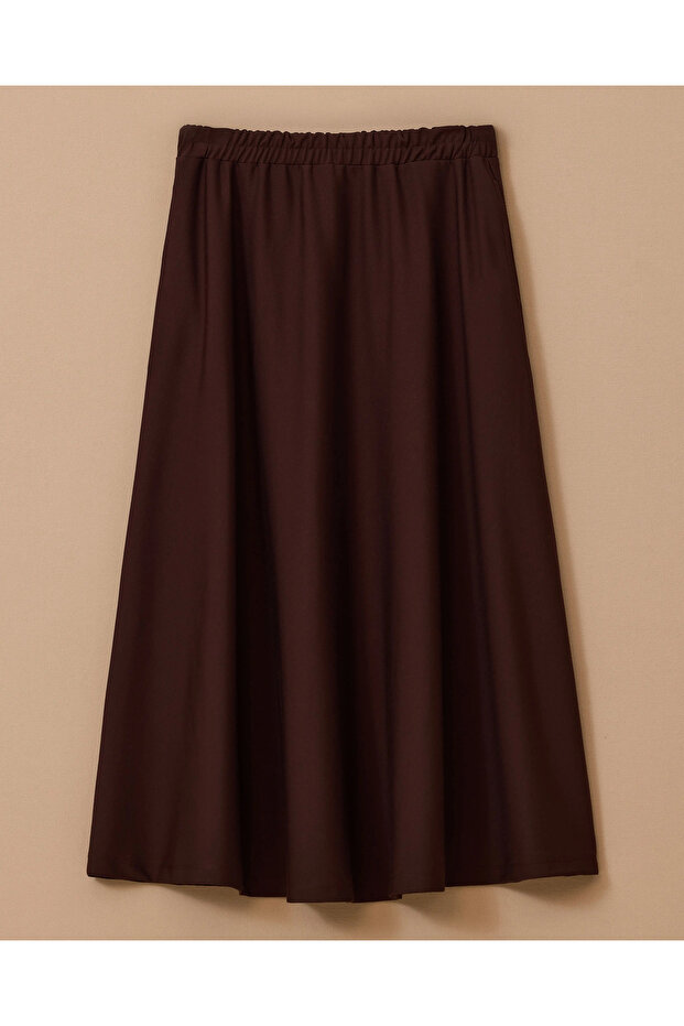 Elastik Bel Kloş Etek - 6