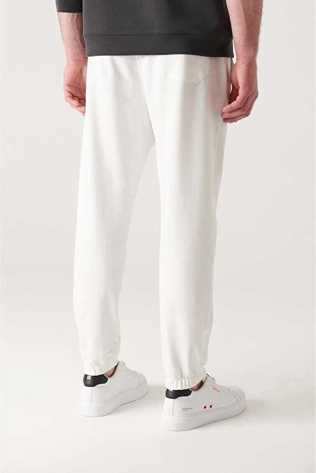 Erkek Ekru Basic Pamuklu 2 iplik Jogger E003403 - 6