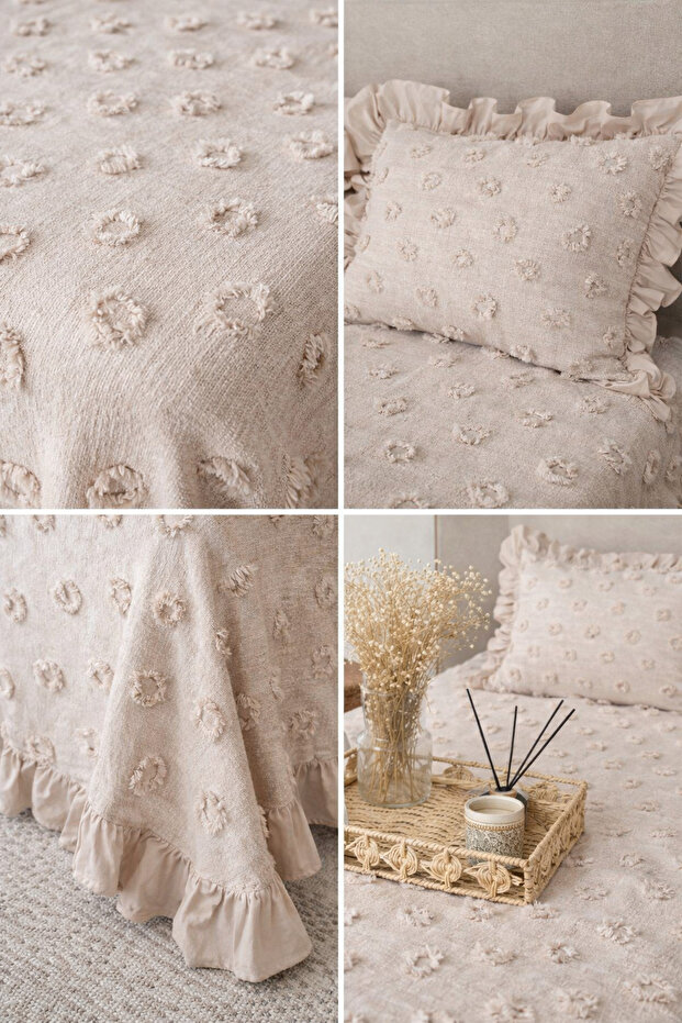 غطاء سرير مكشكش مزدوج - 2