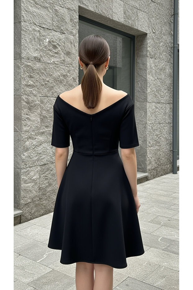 A-Line Mini Elbise - 4