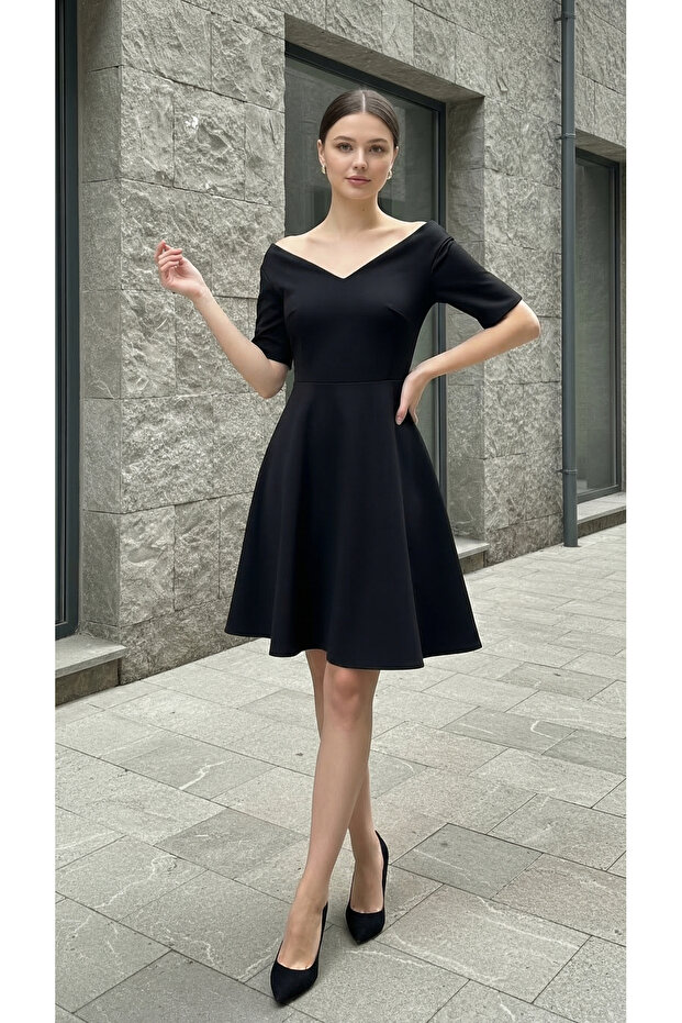 A-Line Mini Elbise - 1