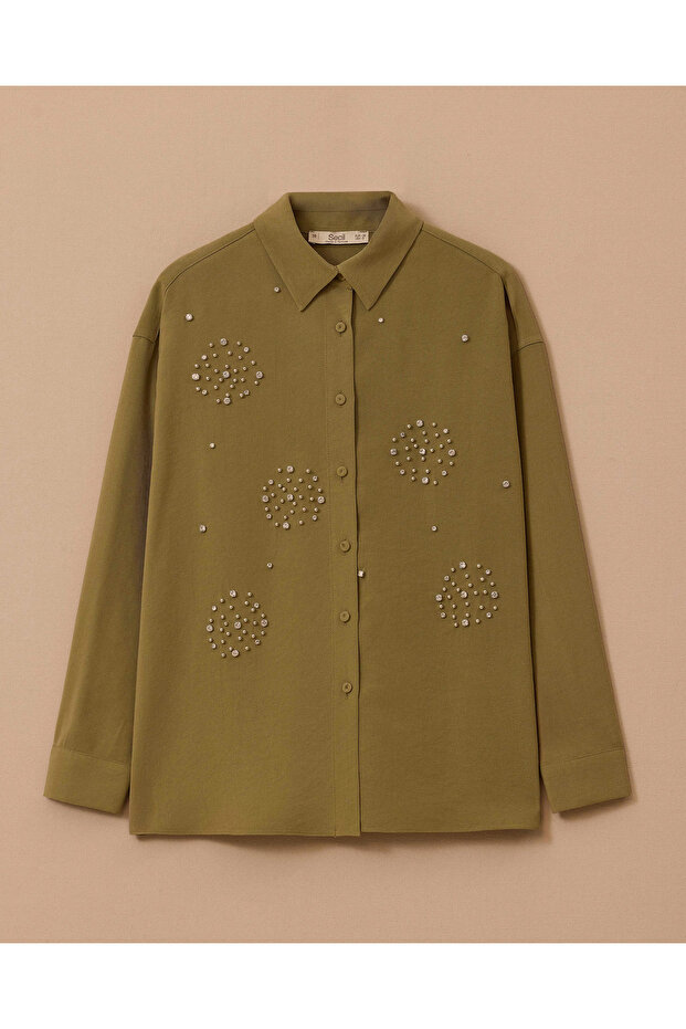 Taş Detaylı Gömlek - 7