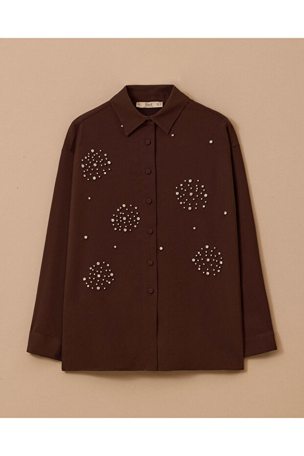 Taş Detaylı Gömlek - 5