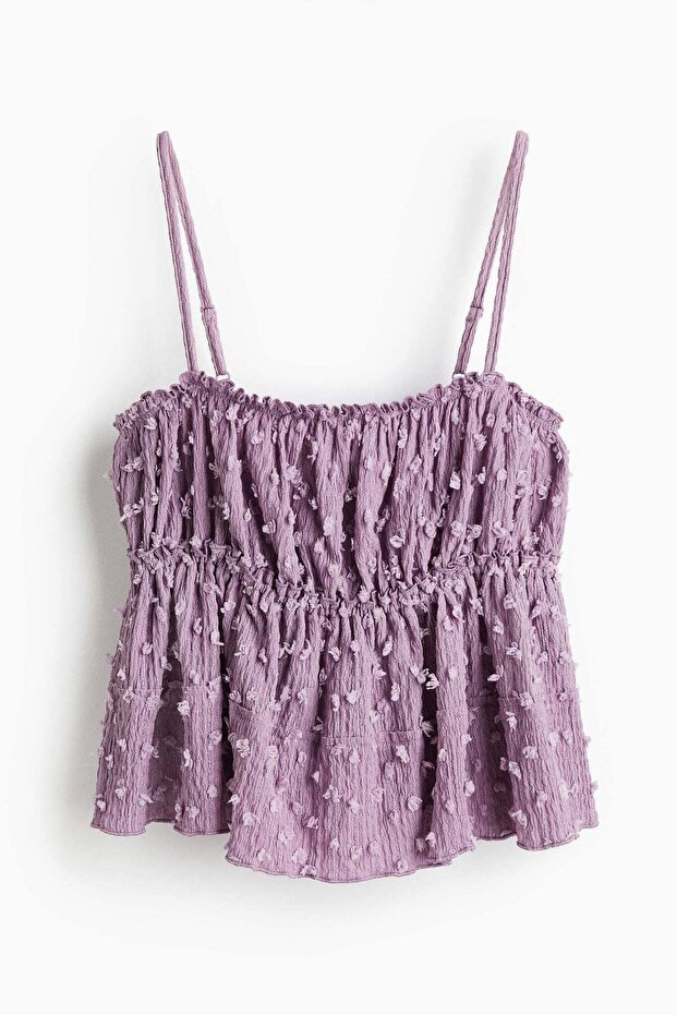 Textured jersey top