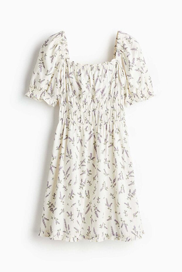 Smock-detail dress