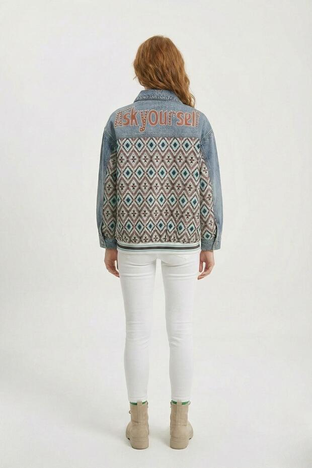 Patchwork Kot Ceket - 3