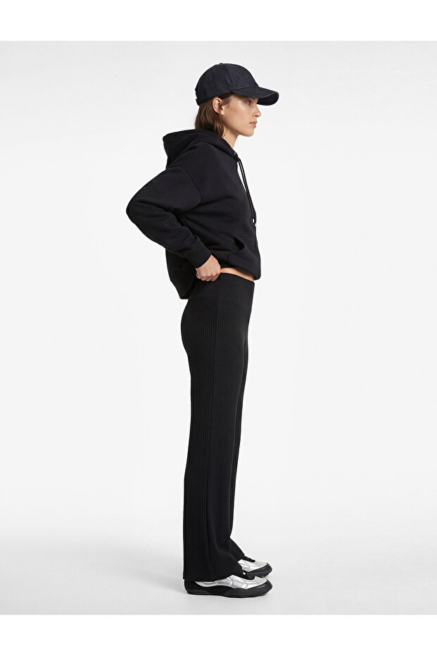 High Waist Textured Flared Sports Leggings