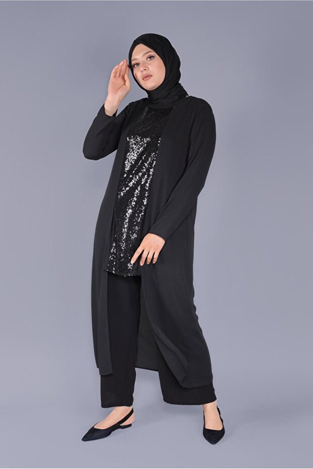 PULLU ŞİFON TUNİK 40886 - 2