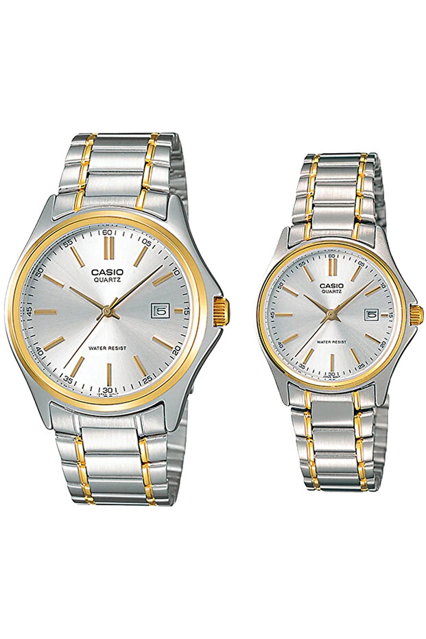 Gold Silver Color Lover Couple Two Wristwatches