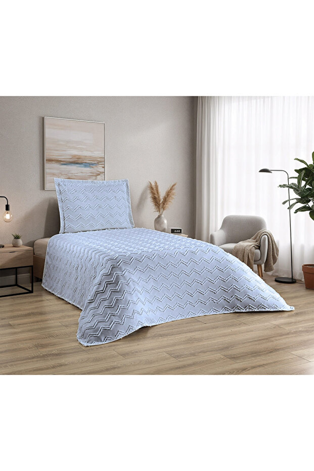 Zigzag Pattern 2 Piece Single Bedspread - 1