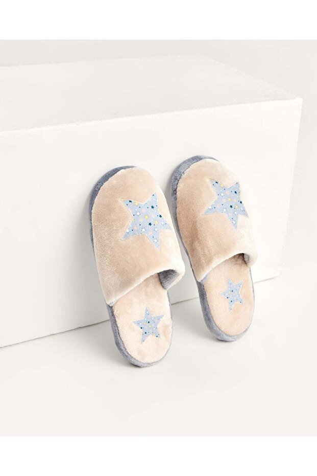 Kadın Yıldız Baskılı Ev Terliği - DOVY - 3