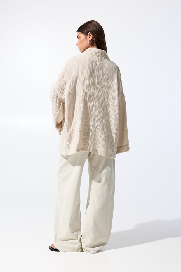 Dökümlü kimono ceket - 4