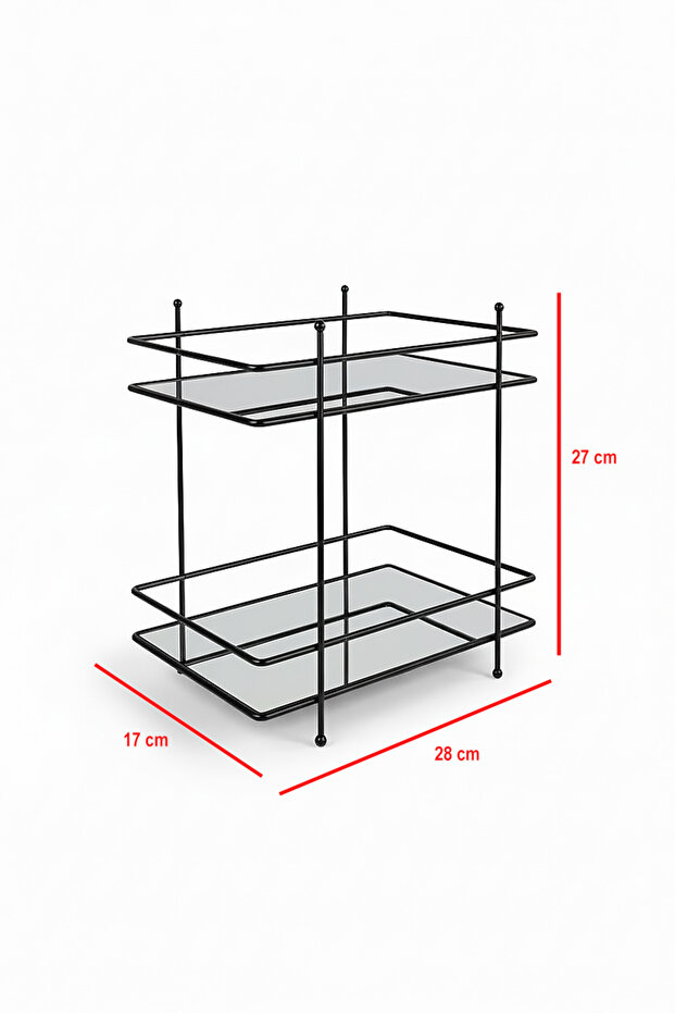 Mirror Makeup & Cosmetic Organizer Rectangular - Black - 3