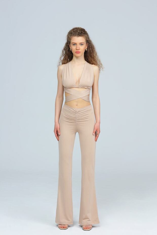 Bej Gaia Pantolon - 4