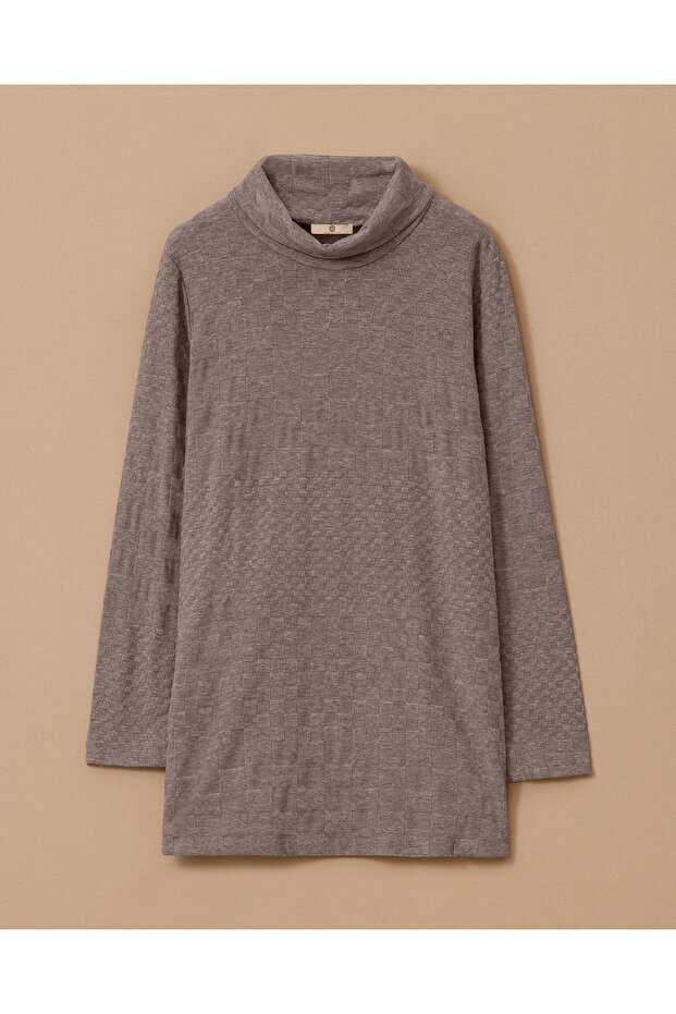 Desenli Uzun Örme Triko - 5