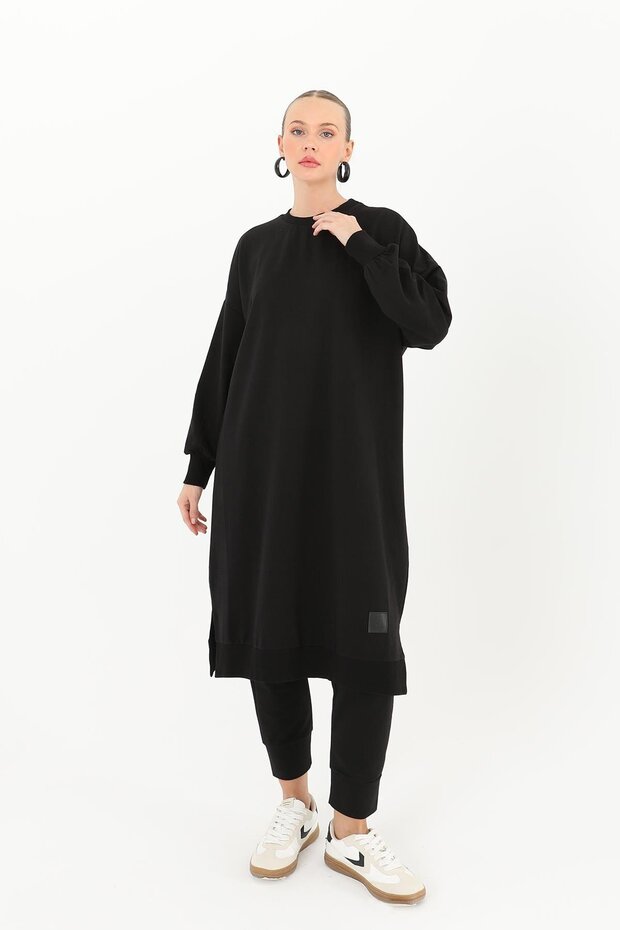 Kadın Basic Tunic - 30645TUN - BLACK - 1