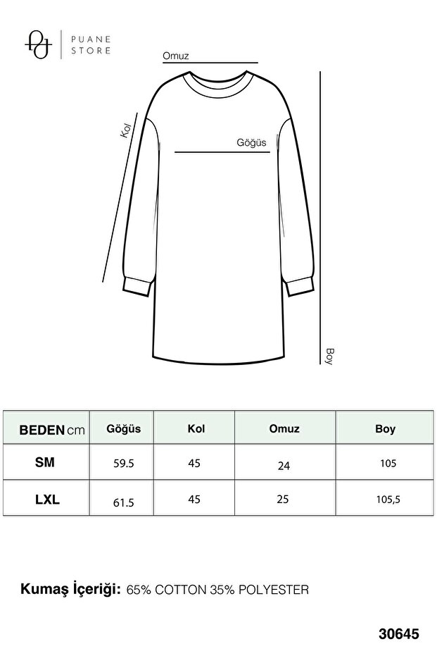 Kadın Basic Tunic - 30645TUN - BLACK - 7