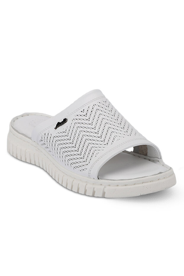 SOFIA-G Kadın Deri Terlik Beyaz - 1