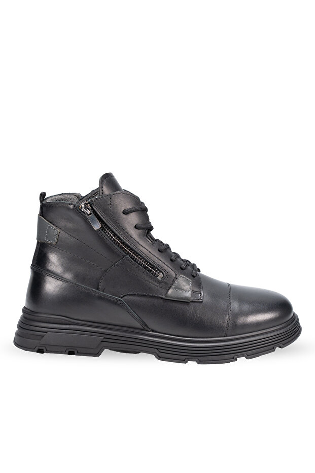 RENZO-G Erkek Deri Bot Siyah - 1