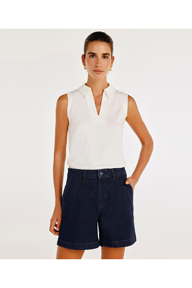 Çan Form Denim Bermuda - 1