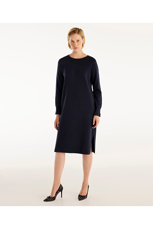 Midi Triko Elbise - 4