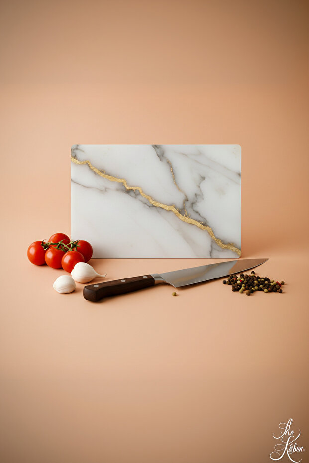 Bohemian Series Presentation Plate Premium Quality Custom Production Glass Cutting Chopping Board Glass Cutting Board