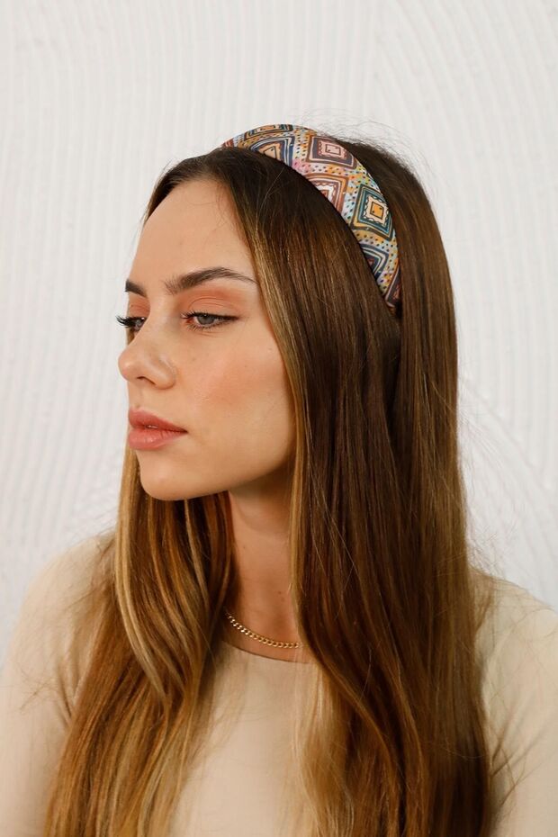 Üçgen Detay Etnik Desenli Taç - 5