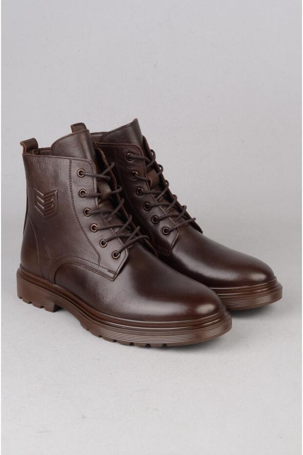 Select 1034 genuine leather men's postal boot coffee