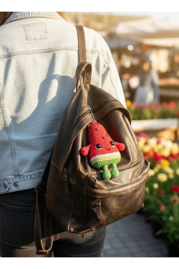 Watermelon Handmade Amigurumi Keychain / Bag Ornament / Decorative Toy