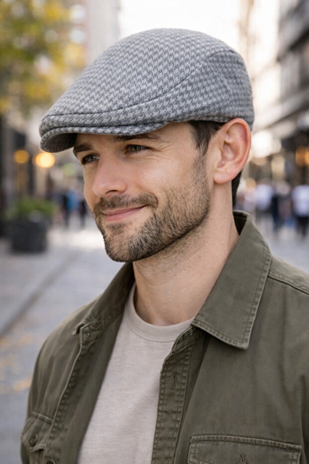 Elastic Patterned 4 Stamp Duck Hat