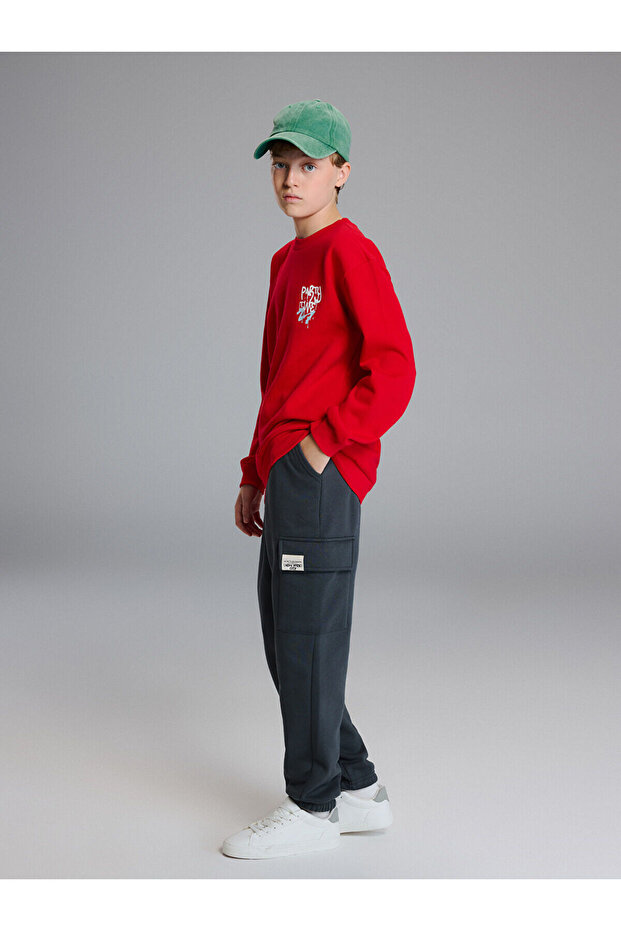بنطال رياضي للأولاد من LCW Kids Anthracite بخصر مطاطي