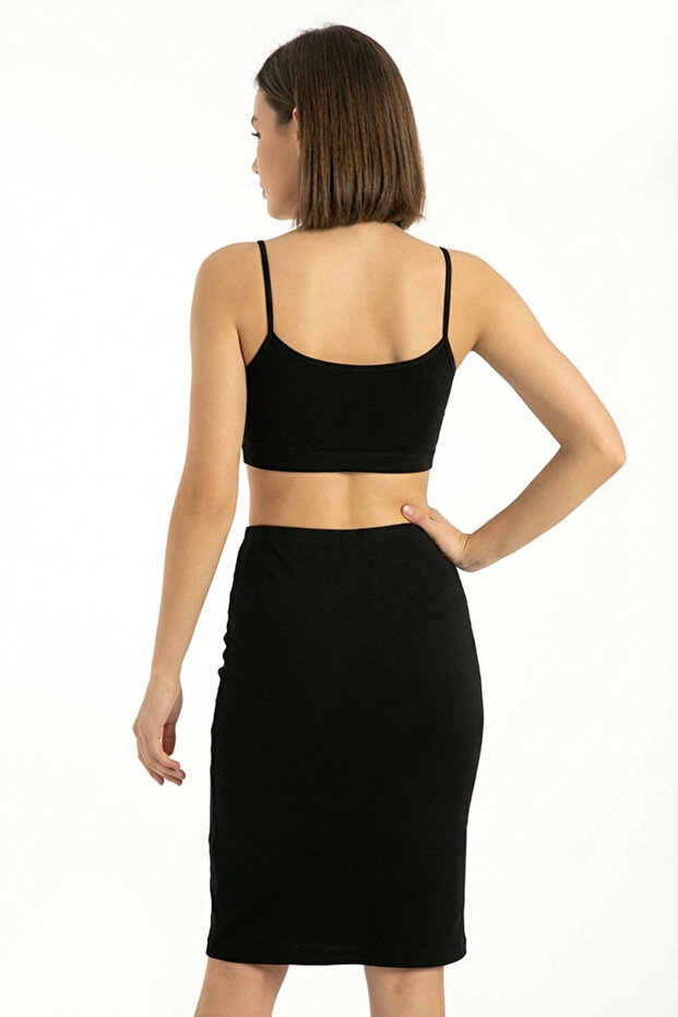 Kadın Midi (Orta) Boy Bambu Jüpon 300 - 3