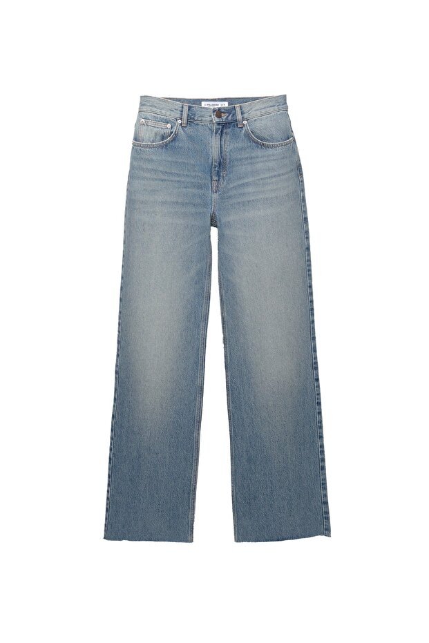 Yüksek bel straight fit jean - 5