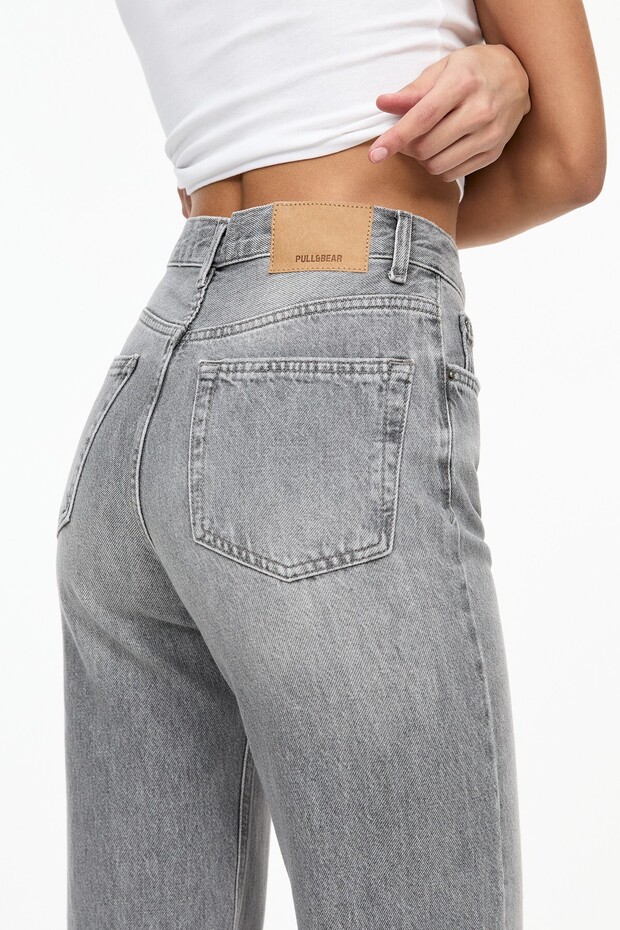 Yüksek bel straight fit jean - 7