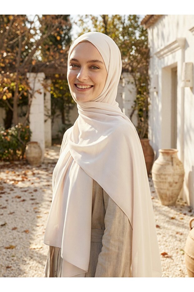 Şifon Şal - Stone - - 1