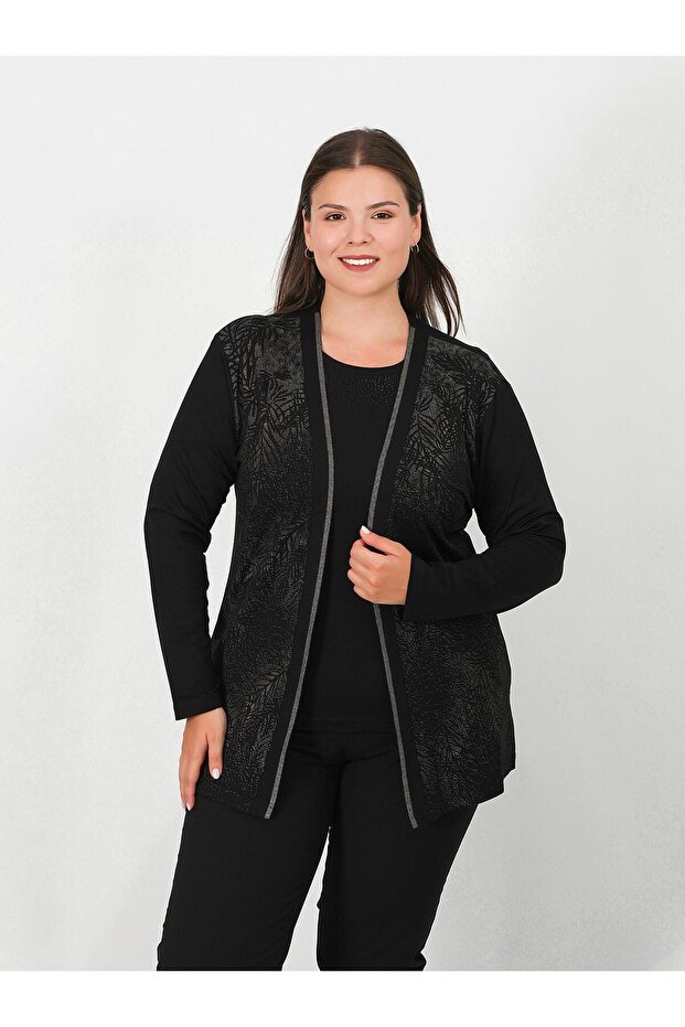 Thin Suit with Short-Sleeved Blouse Inside and Jacket 5201t