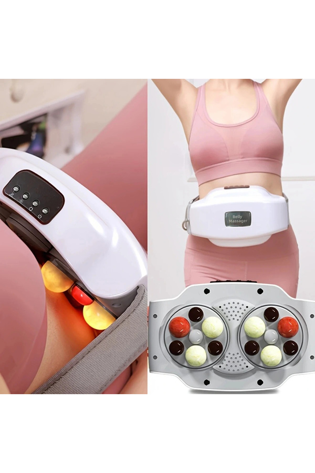 Bian Stone Heated Vibrating Abdominal & Waist Massage Belt for Menstrual Period Relief