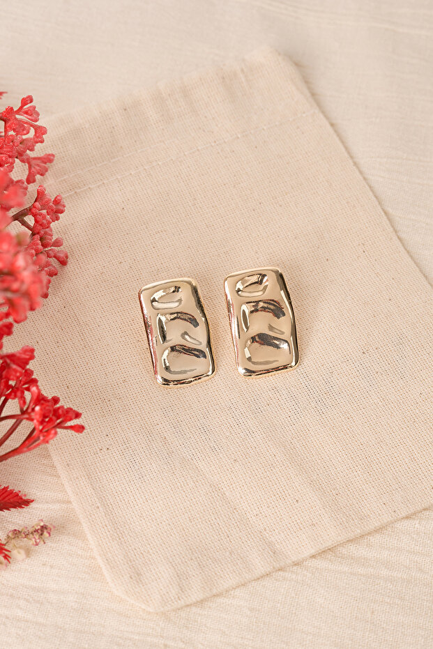 أقراط مجوهرات نسائية مستطيلة الشكل - 3