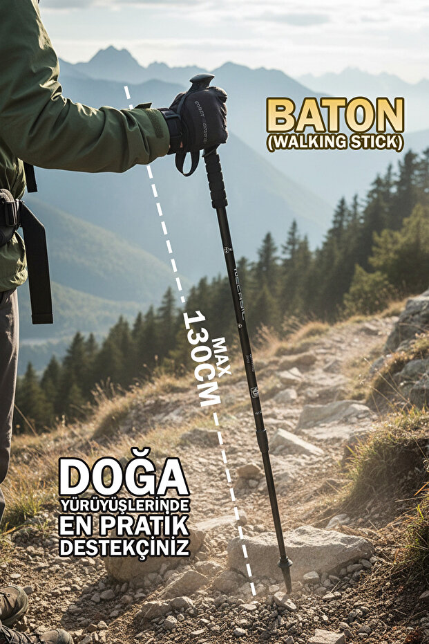 - Baton/baston Katlanabilir - Siyah - 3