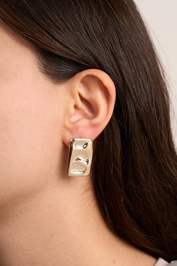 أقراط مجوهرات نسائية مستطيلة الشكل - 2