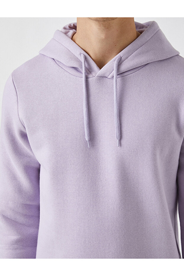 Basic Sweatshirt Kapüşonlu - 5