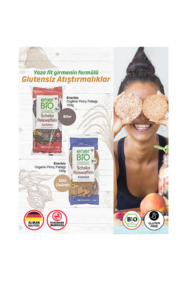 Organik Pirinç Patlağı Bitter Çikolata 100 gr - 3