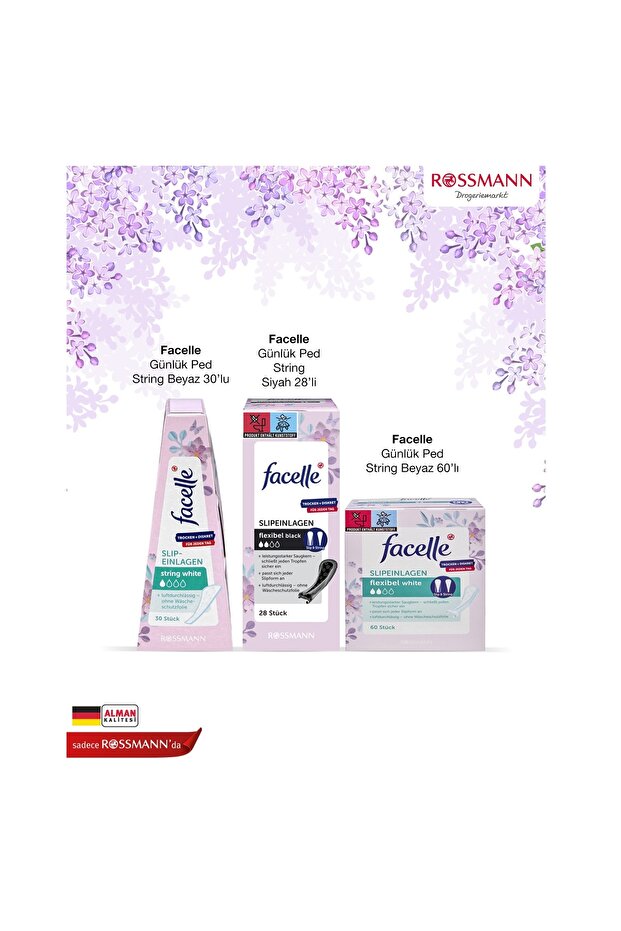 Siyah String Slip Günlük Ped 28 Adet - 2