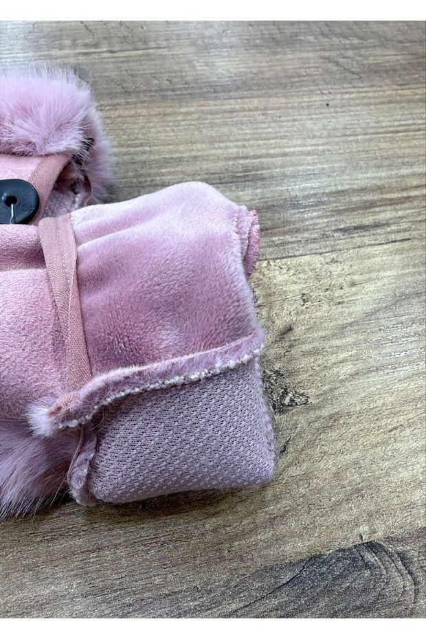 16032 Pembe Peluş Eldiven - 8