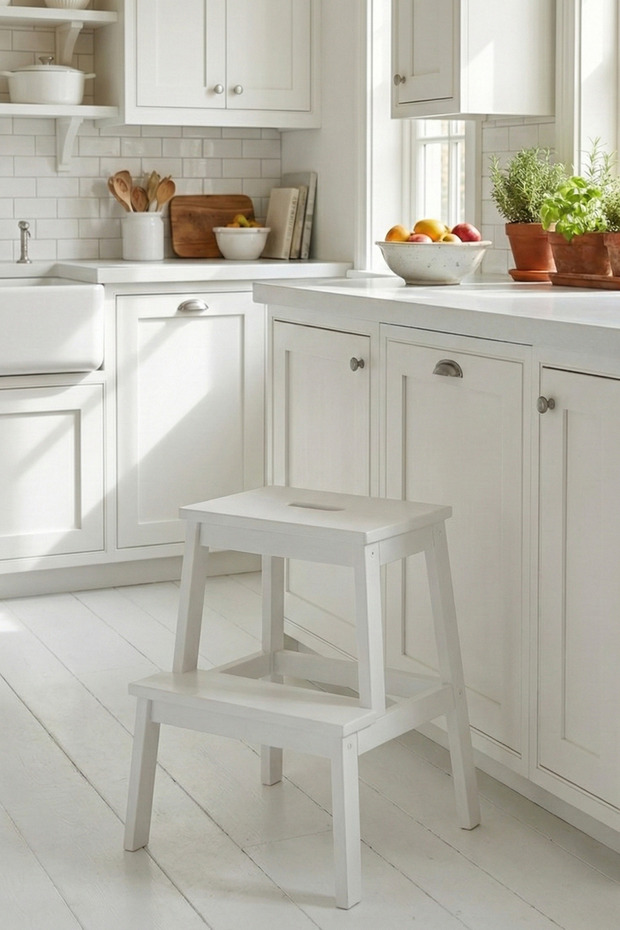 Merdivo Basamaklı Ahşap Tabure - 1