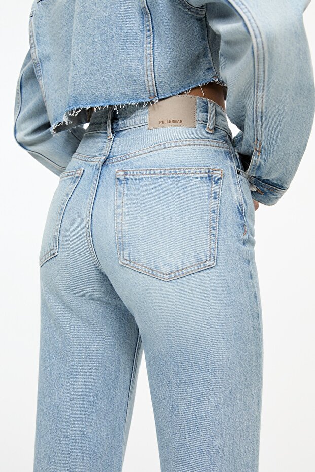 Yüksek bel straight fit jean - 7